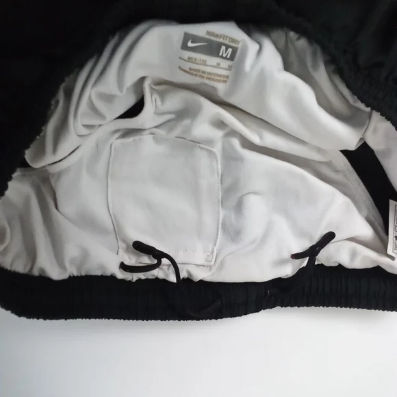 Nike Athletic Shorts Black White Moisture-Wicking Dri-Fit Women's Size M - Picture 3 of 4